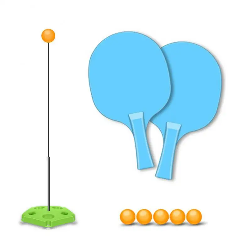 

Эластичный Мягкий тренировочный артефакт для настольного тенниса с 5 шариками для пинг-понга, 1 шт., основание, 1 шт., полоя трубка