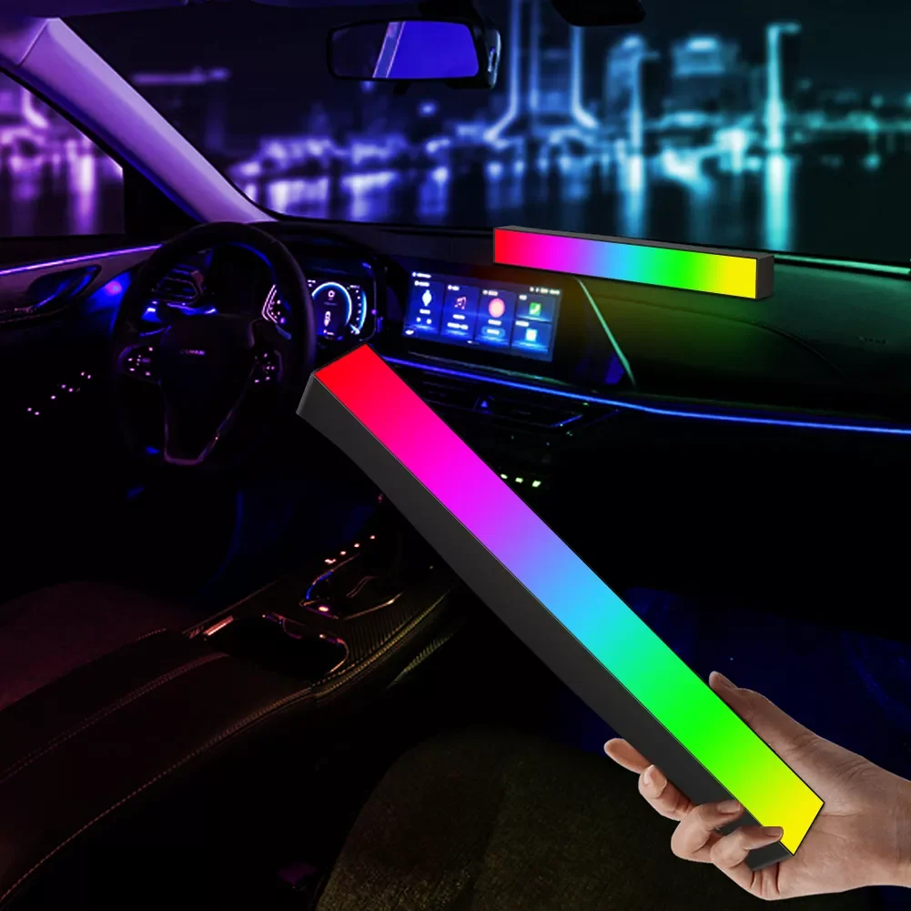 

RGB Music Sound Control App Lamp Control Rhythm LED Light Bluetooth-Compatible Music Pickup Voice Activated Ambient Lamp