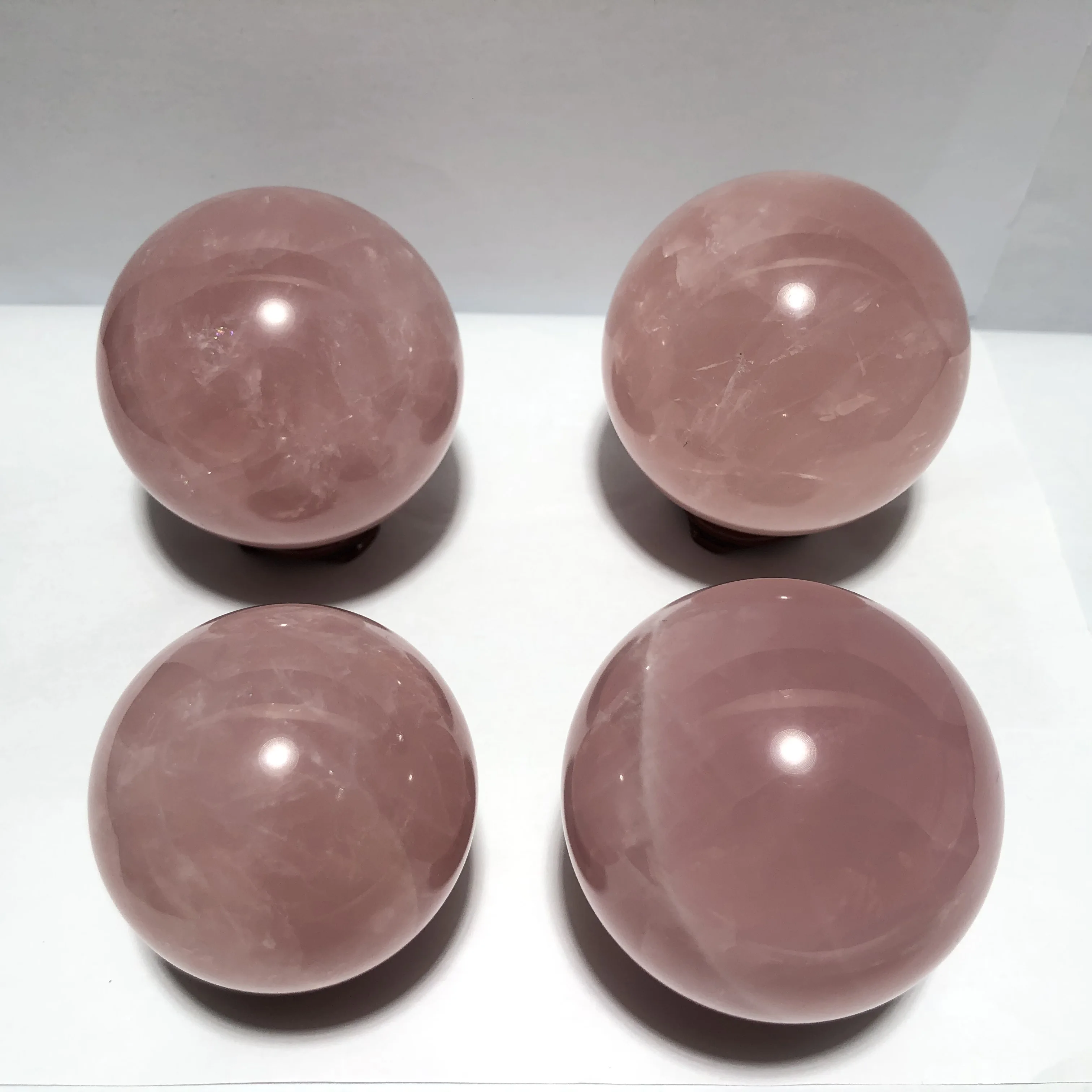 

Natural Rose Quartz Hand-Polished Sphere Feng Shui Reiki Healing Crystals Mineral Ball Home Decoration Handicraft Stone Spheres