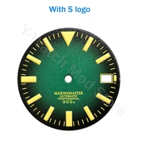 2022 new style watch green dial with day and s logo for nh35 movement diving 300mm refitted watch case