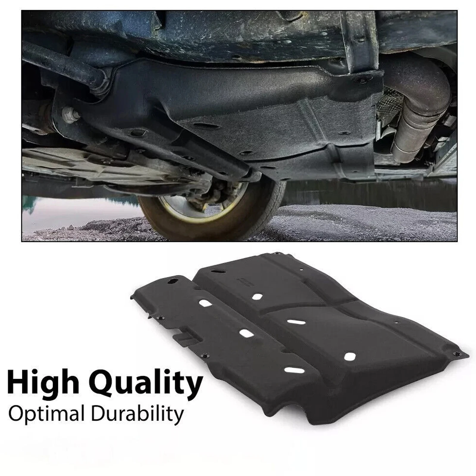 Фото Передняя защита от брызг двигателя ML3Z-7222-D для Ford F-150 F150 2015-2024 гг., под крышкой, под под подгузкой, замена газового двигателя №3