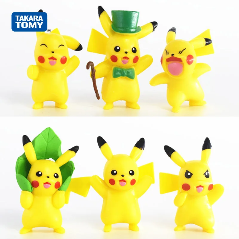 

Pokemon 18 эльф, Пикачу 6 Покемон 12 Пикачу Кукла микро Ландшафтные украшения
