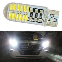 1pc universal signal trunk light t10 w5w dc 12v 24smd canbus silicone shell dome bulb car led parking fog light auto car styling