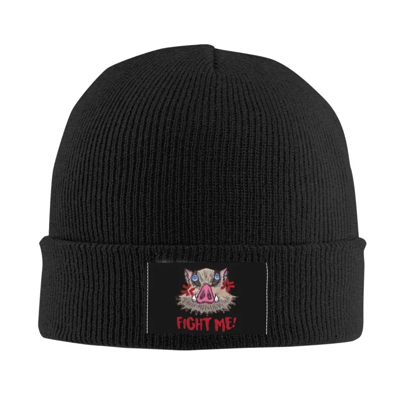 

Manga Anime Bonnet Hats Hip Hop Knit Hat Warm Winter Kimetsu No Yaiba Beanies Caps