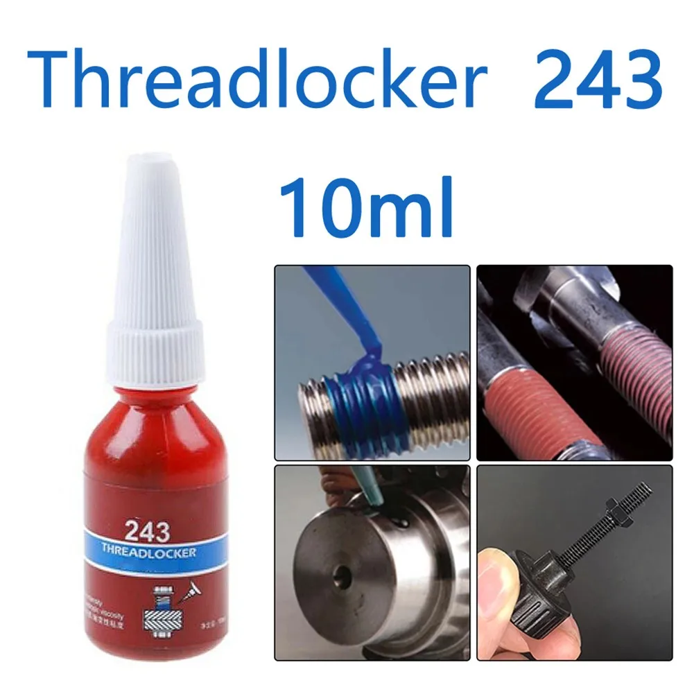 

1pc 10ml 243 Medium Strength Threadlocker Blue Liquid Adhesive Strength Gap Sealants Leakproof For Fast Fixing