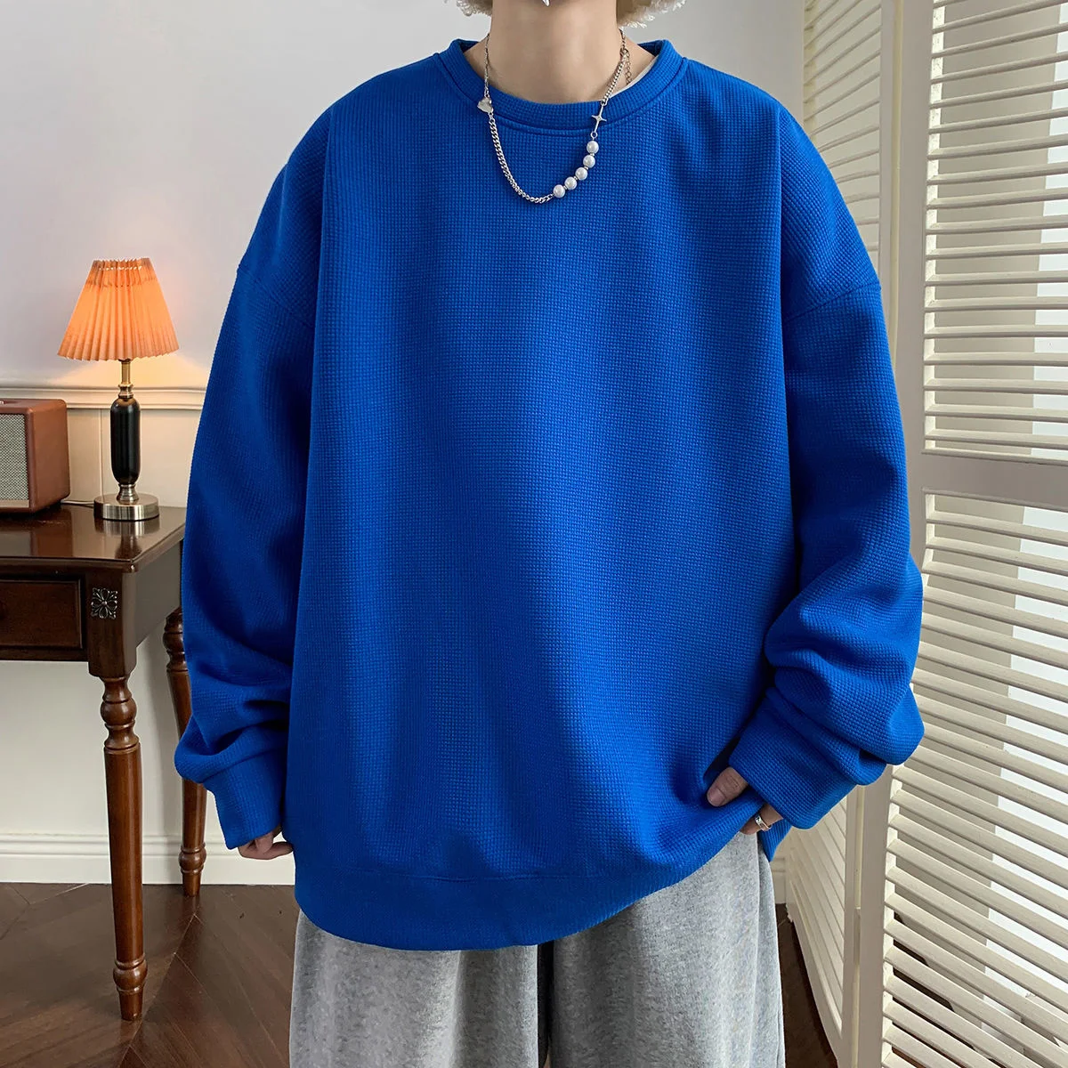 

Мужская однотонная мешковатая Толстовка Privathinker, повседневные корейские толстовки с длинным рукавом, базовые пуловеры оверсайз, 2022