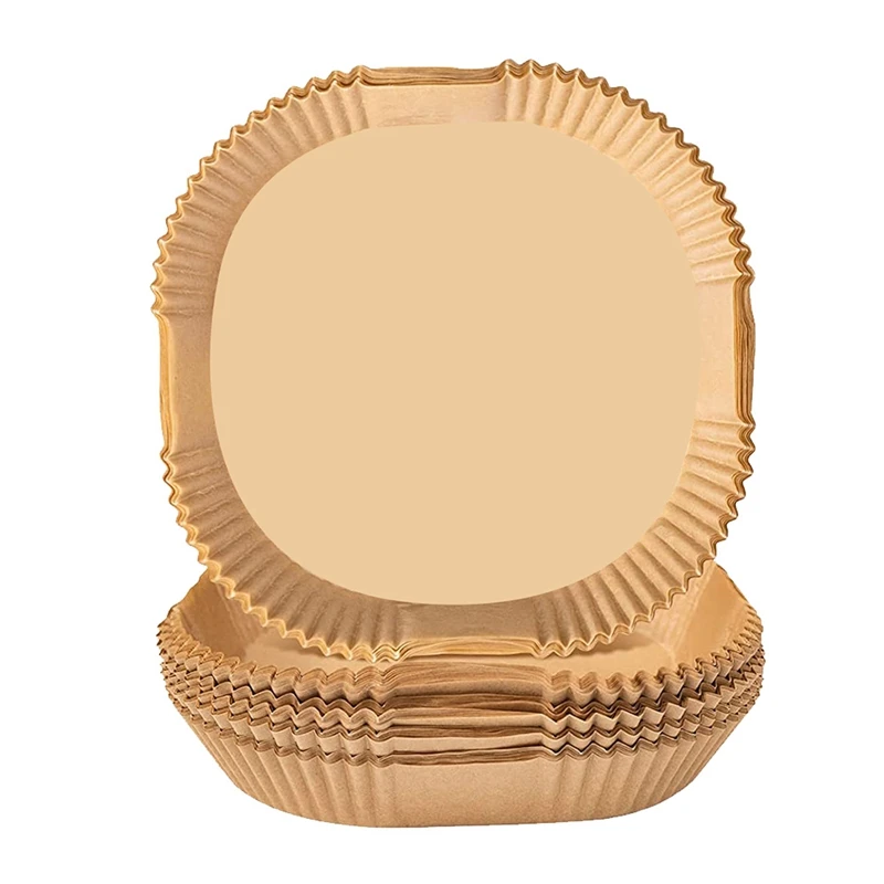 

Вкладыши для фритюрницы, одноразовая бумага, 130 шт. антипригарных квадратных вкладышей из пергаментной бумаги, для выпечки, обжарки микрово...