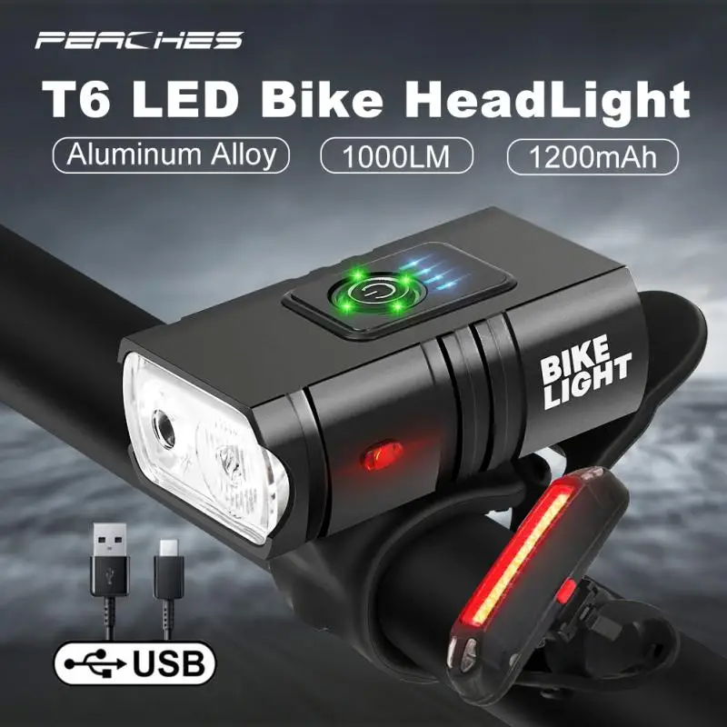 

Светодиодный светильник передний и задний фонарь T6 с зарядкой от USB