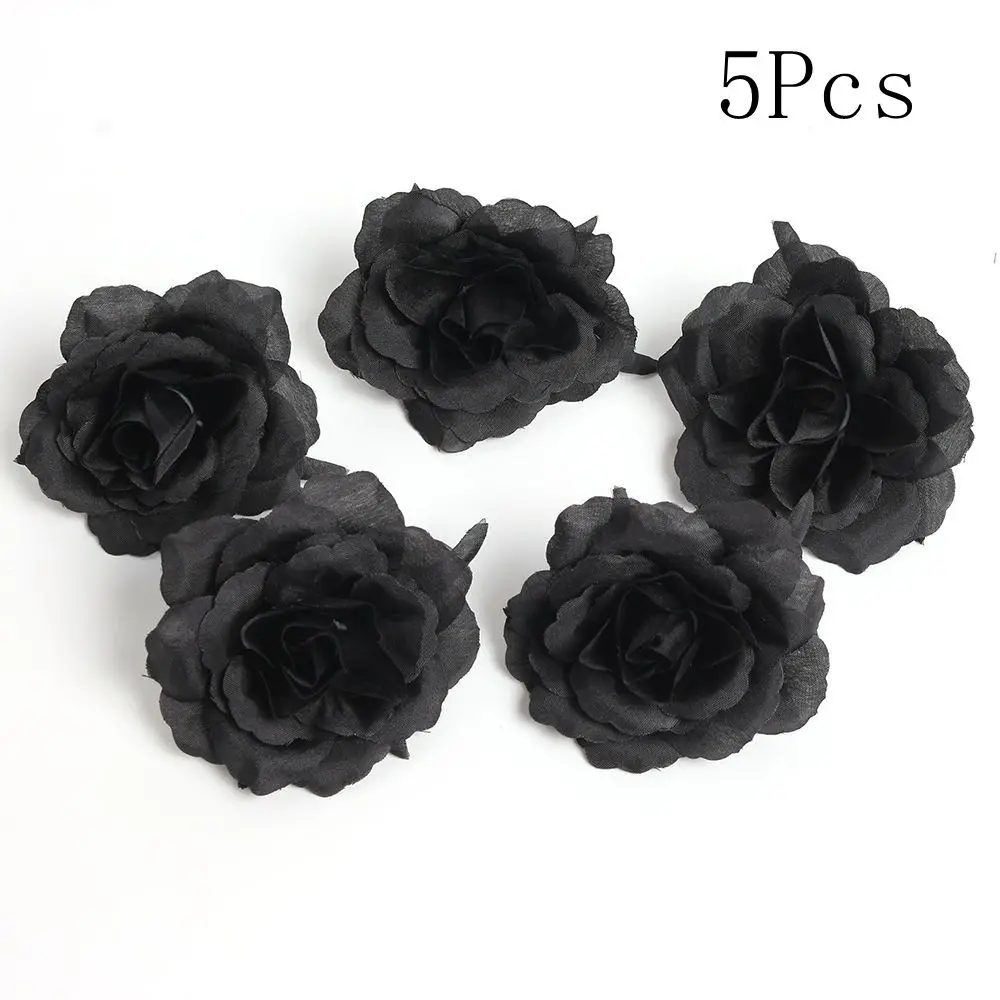 

Искусственные цветы шелк, черные, 10 шт.