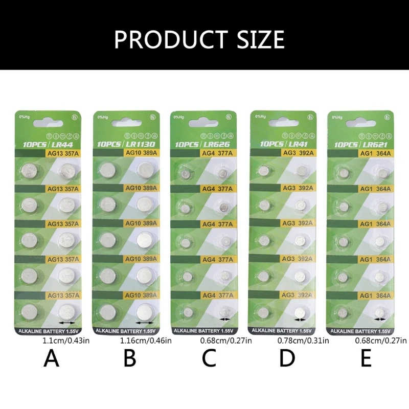 Качественные батарейки-таблетки LR1130 LR41 LR44, стабильное напряжение для фонарей, Прямая поставка (art.: 3920cb384c392) - 3920cb384c392