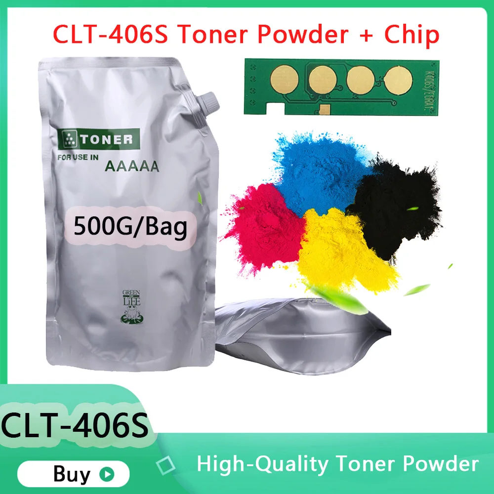 

500G Color Refill Toner Powder Clt-406s 406 clt-k406s Toner Cartridge for samsung CLP 360 365 C410W C460W C460FW CLX 3305