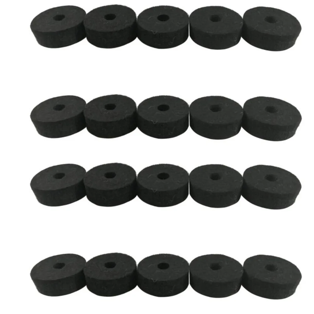 

20Pcs Cymbal Felt Washer For Felts Crash Cymbals Clutch Felt Drum Parts Set Gray/Black Musical Instrument Accessories Parts