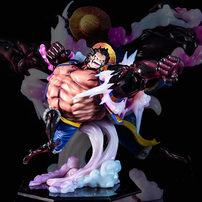 

14.5CM Luffy Gear 4 Figurine One Piece Anime Ape King Action Figure Statue Collectible Model Doll Toys Kids Cartoon Gift