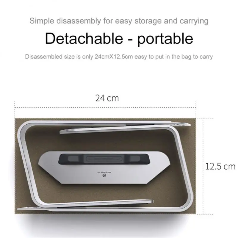 

Cooling Bracket Ergonomic Bracket Adjustable Ergonomic Detachable Stand Portable For Macbook Ipad Air Tablet Support