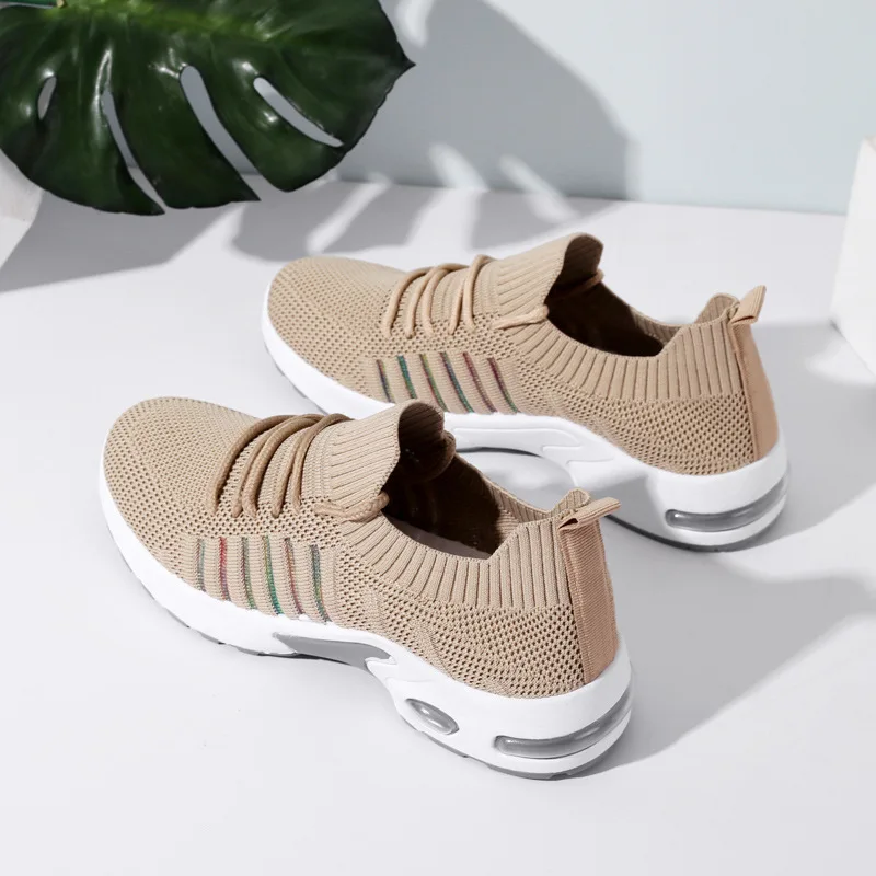 

2022 New Fashion Sneakers Women Stretch Fabric Breathable Women's Shoes Casual Shoes Mesh Comfortable Soft Bottom Shoes Woman