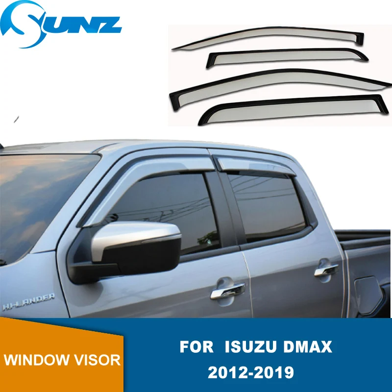Side Window Deflector For Isuzu D-max Dmax 2012 2013 2014 2015 2016 2017 2018 2019 Wind Shields Sun Rain Deflector Guard SUNZ