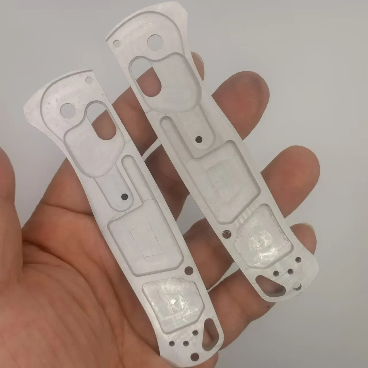 1 пара алюминиевых пескоструйных весов с ручкой сделай сам для Benchmade Bugout 535