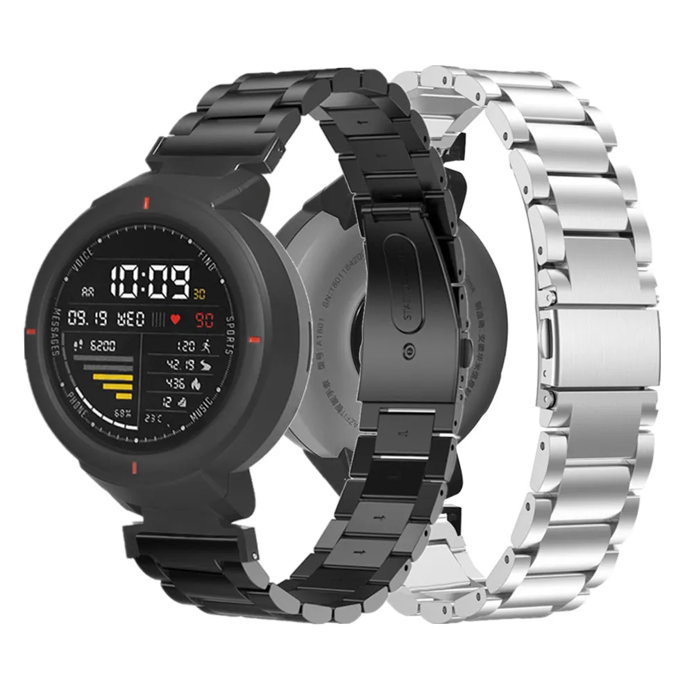 

Stainless Steel Metal Strap For Amazfit Verge Lite Smart Watch Band Black Connector Bracelets For Xiaomi Huami Amazfit Verge