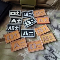 blood type chapter identification chapter helmet velcros patch military fan badge abopos luminous pvc personality logo