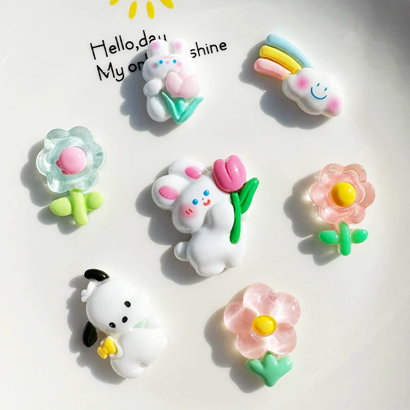 5 шт. miniso аниме цветок мультфильм искусственные материалы для рукоделия