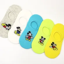 5 pairs/batch of summer casual cute women's socks Animal cartoon mouse duck socks Cotton invisible funny socks Size 35-41