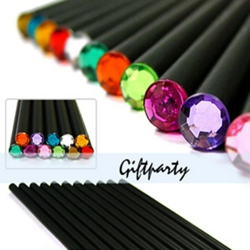 

12 Pcs Pencil Hb Diamond Color Pencil Stationery Items Drawing Supplies Cute Pencils for School Basswood Office School Cute