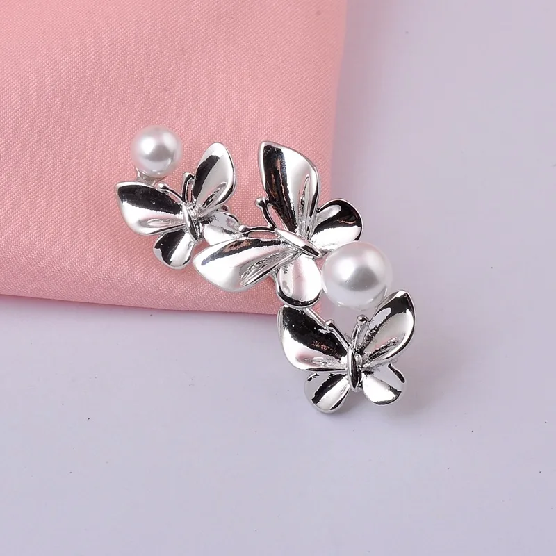 Модная Высококачественная брошь-бабочка для зимнего пальто свитера