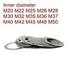 M20--M50 плоская шайба из нержавеющей стали, высокоточная регулирующая прокладка, ультратонкая шайба, толщина 0,1, 0,2, 0,3, 0,5, 1 мм