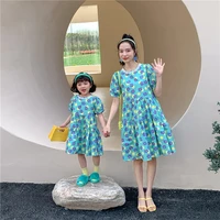 parent child matching floral pattern dress for mother and daughter summer dresses 2022 baby children girl clothing women clothes