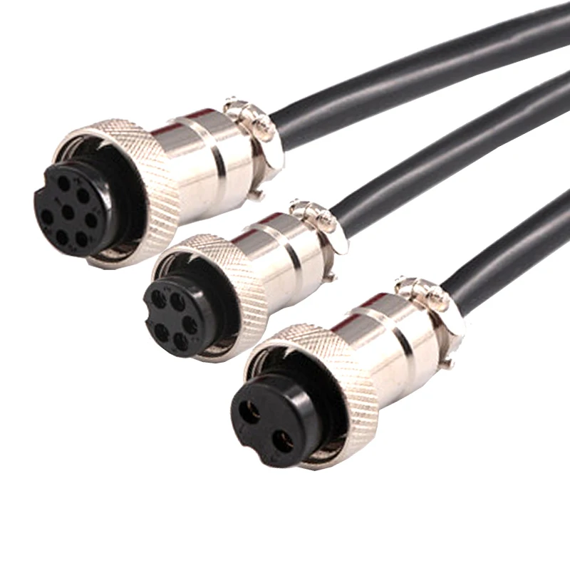 

New GX16 2/3/4/5/6/7/8/9/10Pins Female Air Aviation Connector Power Cable Electrical Terminal Wire Lines Socket with 1.5m cable