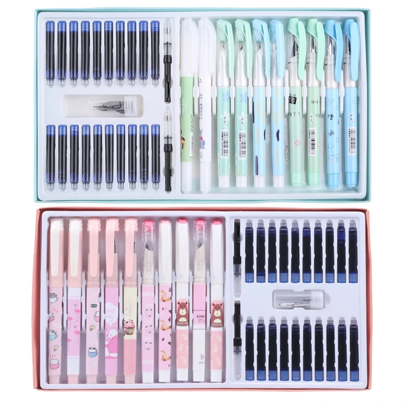 

Fountain Pen Set with Nib Ink Sacs and Ink Absorber Student Office School supply Drop Shipping