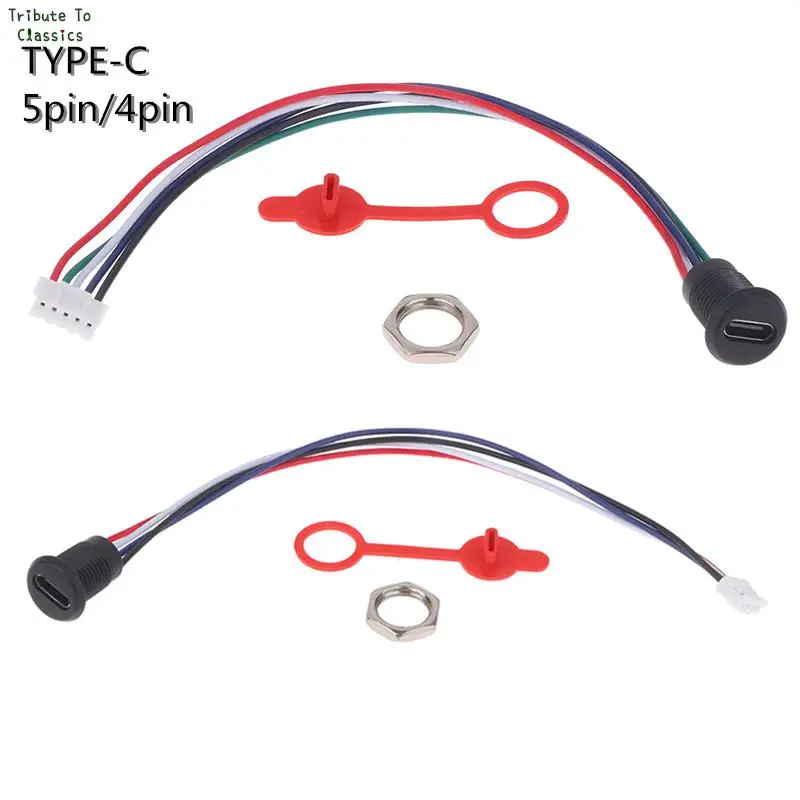 

USB-C 5pin / 4pin розетка для зарядки высокого тока USB C TYPE-C, гнездо типа C, водонепроницаемый гнездовой разъем