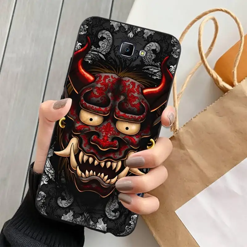 Samurai Oni Mask Phone Case for Samsung J 4 5 6 7 8 prime plus 2018 2017 2016 J7 core images - 6