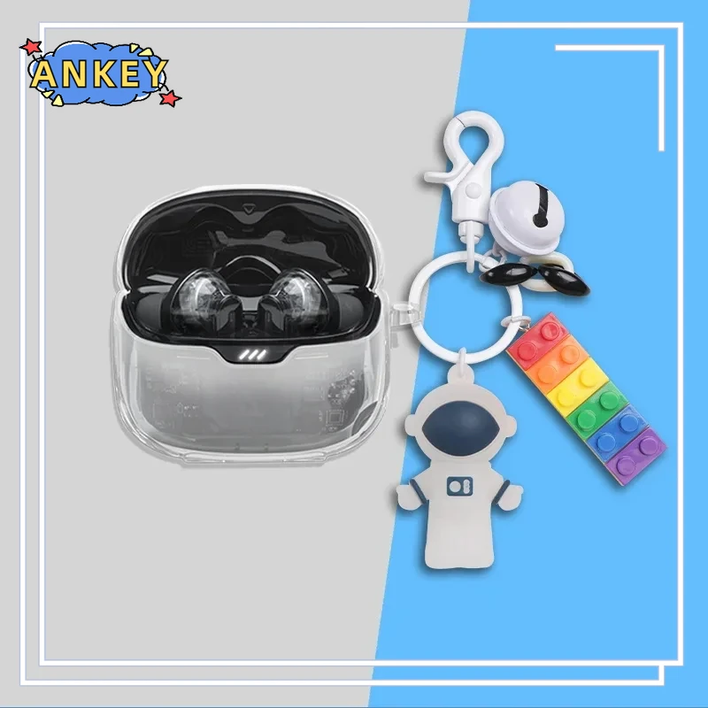 Прозрачный чехол для JBL Tune Beam/Tune Buds/Tune Flex защитные силиконовые чехлы с милыми