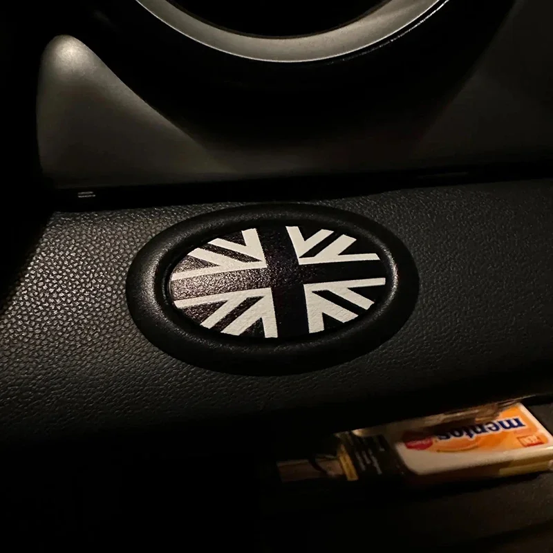 Фото Автомобильный контейнер для перчаток Union Jack, ручка, декоративный контейнер для хранения, для MINI Cooper JCW R55 R56 R57 R58 R59, Стайлинг автомобиля №5