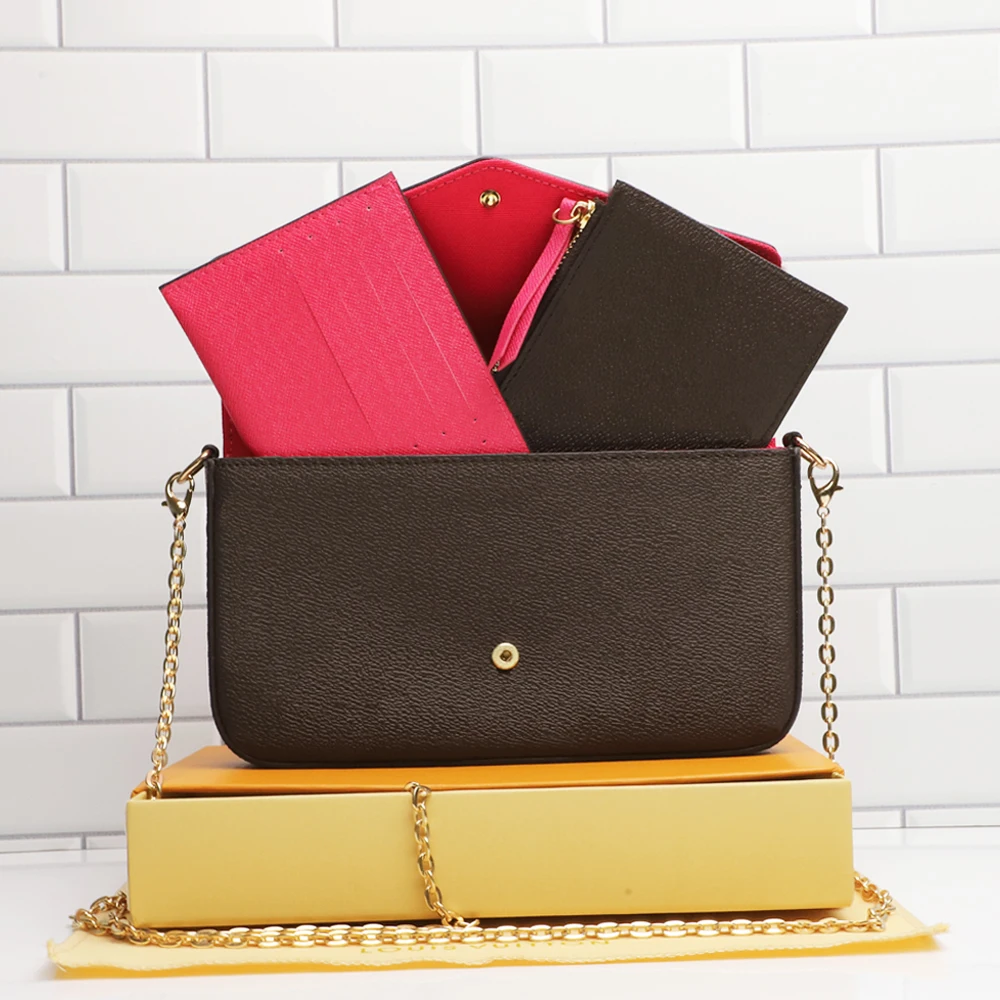 

Top Quality Messenger Bags For Women's Fashion Handbag Luxury Brand Classic Three For One Crossbody Bag Quilting Clamshell Purse