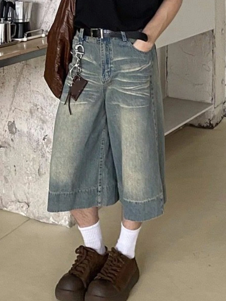 2024 винтажные шорты Y2k Мужские Женские мешковатые в стиле Харадзюку с высокой