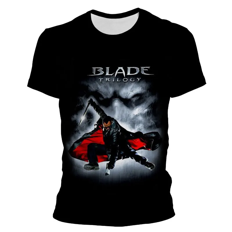 

2023 Summer Men's Oversized T-shirt for Marvel Knife 3D Printed Cool Men's Women's Summer T-shirt Short Sleeve Casual Children's