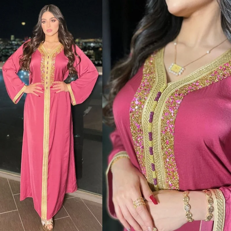 

Eid Abaya Dubai Turkish Islamic Clothing Kaftan Long Dresses For Muslim Women Evening Gowns Malaysia Elegant Flannel Dresses