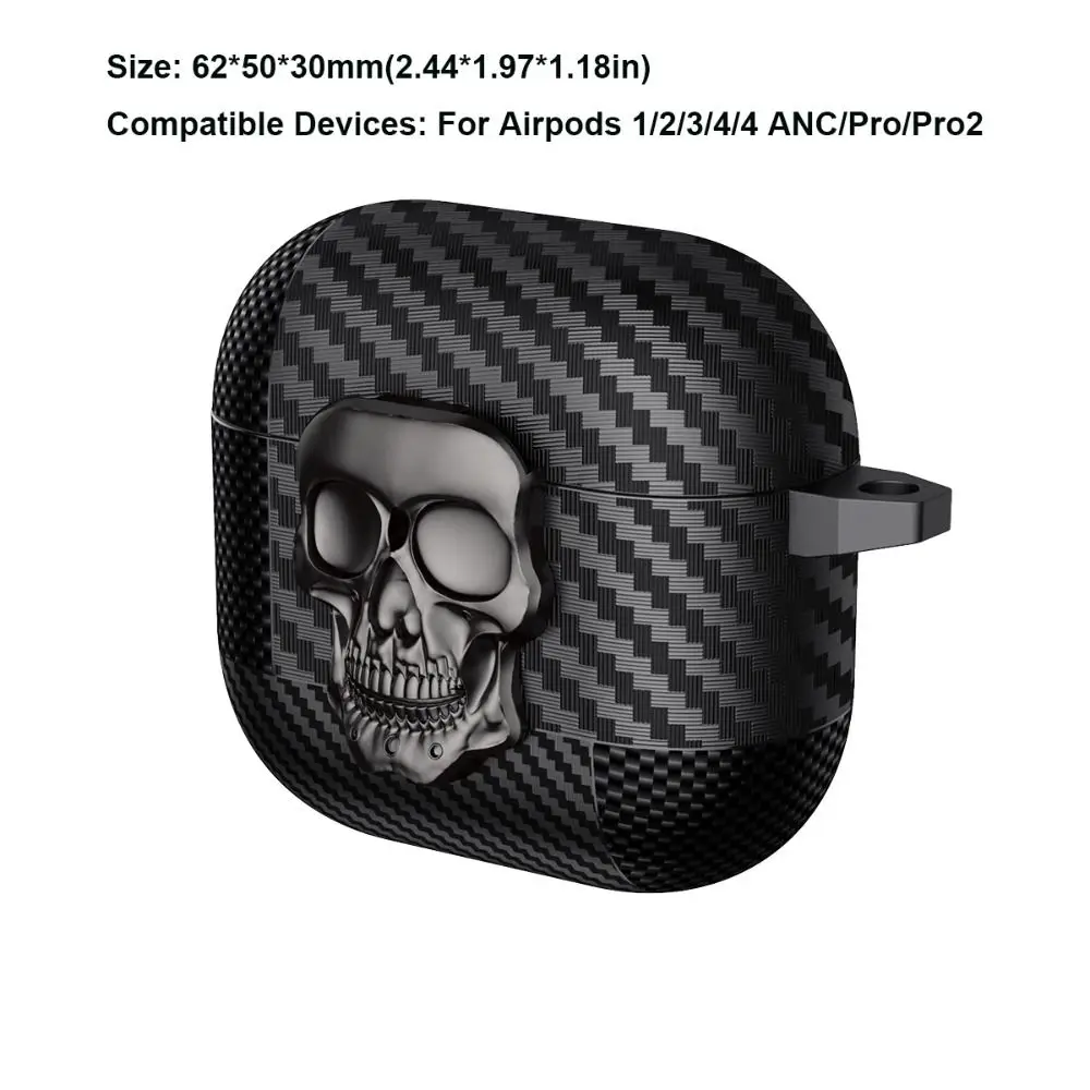 Защитный чехол с защелкой и крючком для наушников Airpods 1/2/3/4/4 ANC/Pro/2