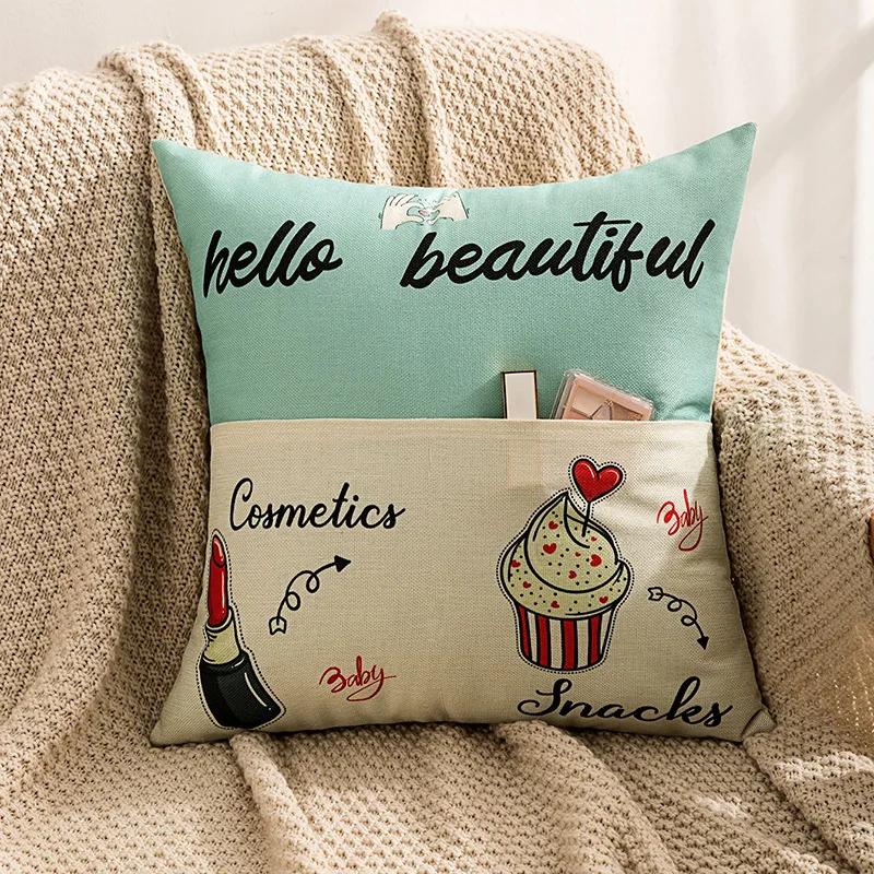 

Чехол для подушки, чехол для подушки на День святого Валентина со скрытым кольцом, чехол для подушки с принтом, водонепроницаемый чехол из полиэстера и льна для любовного дивана, ТВ, украшение для дома