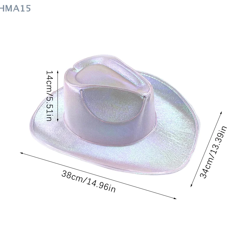 Светящаяся неоновая ковбойская шляпа со светодиодной подсветкой в стиле диско