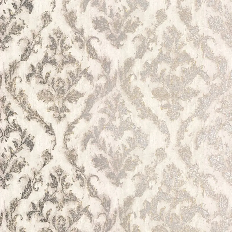 

Brewster Lyra Light Grey Damask Wallpaper