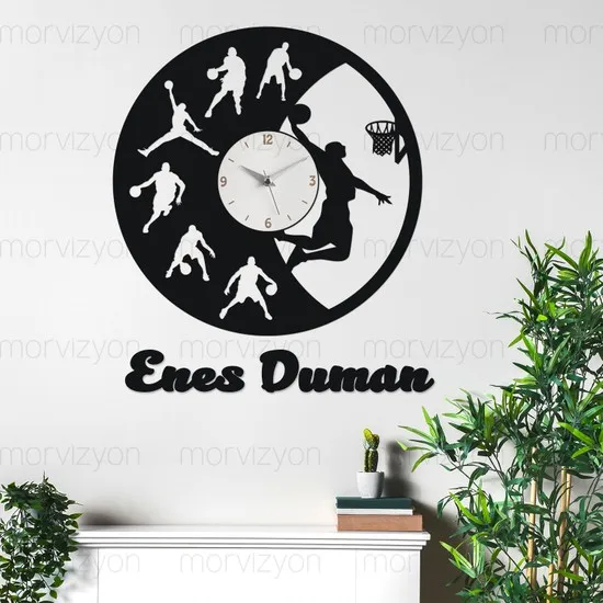 Настенные часы персонализированные баскетбольные фотообои домашний декор