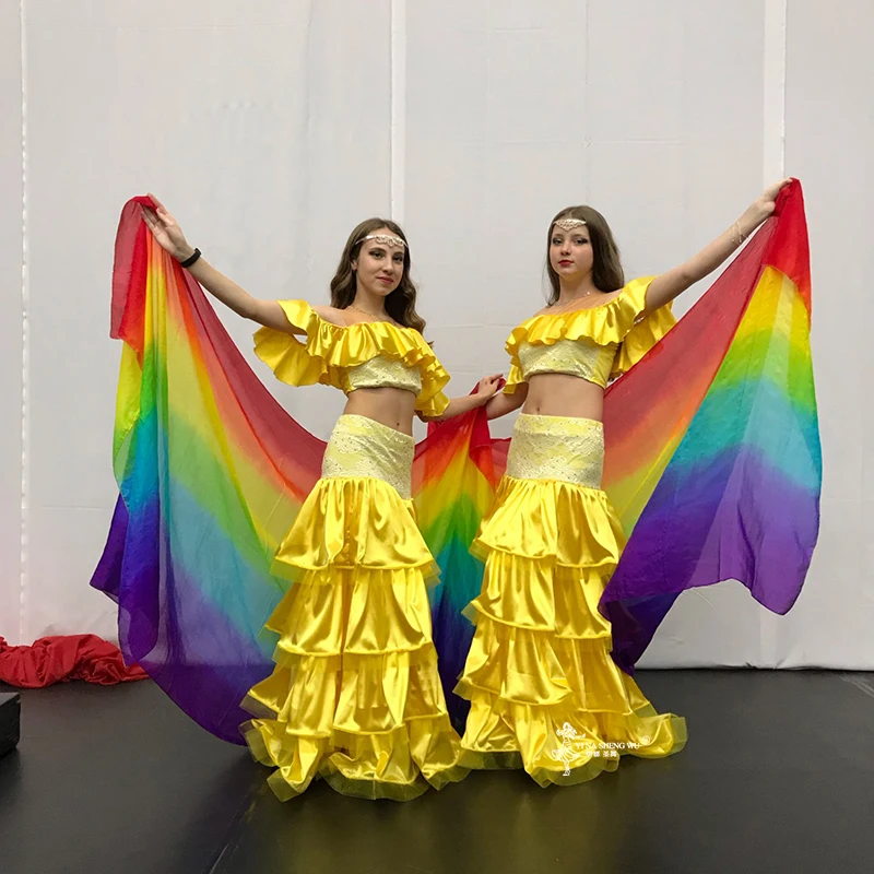 1 шт. Шелковый платок для танца живота 100% шелк |