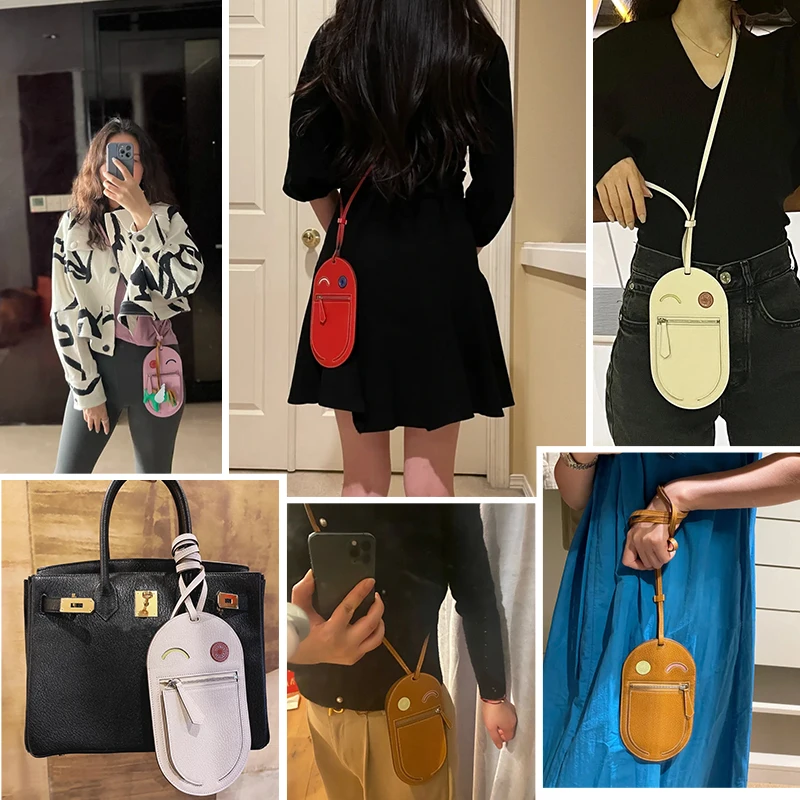 H Home In The Loop Phone To Go smiley mobile phone bag halter neck vertical mobile phone bag leather belt card slot