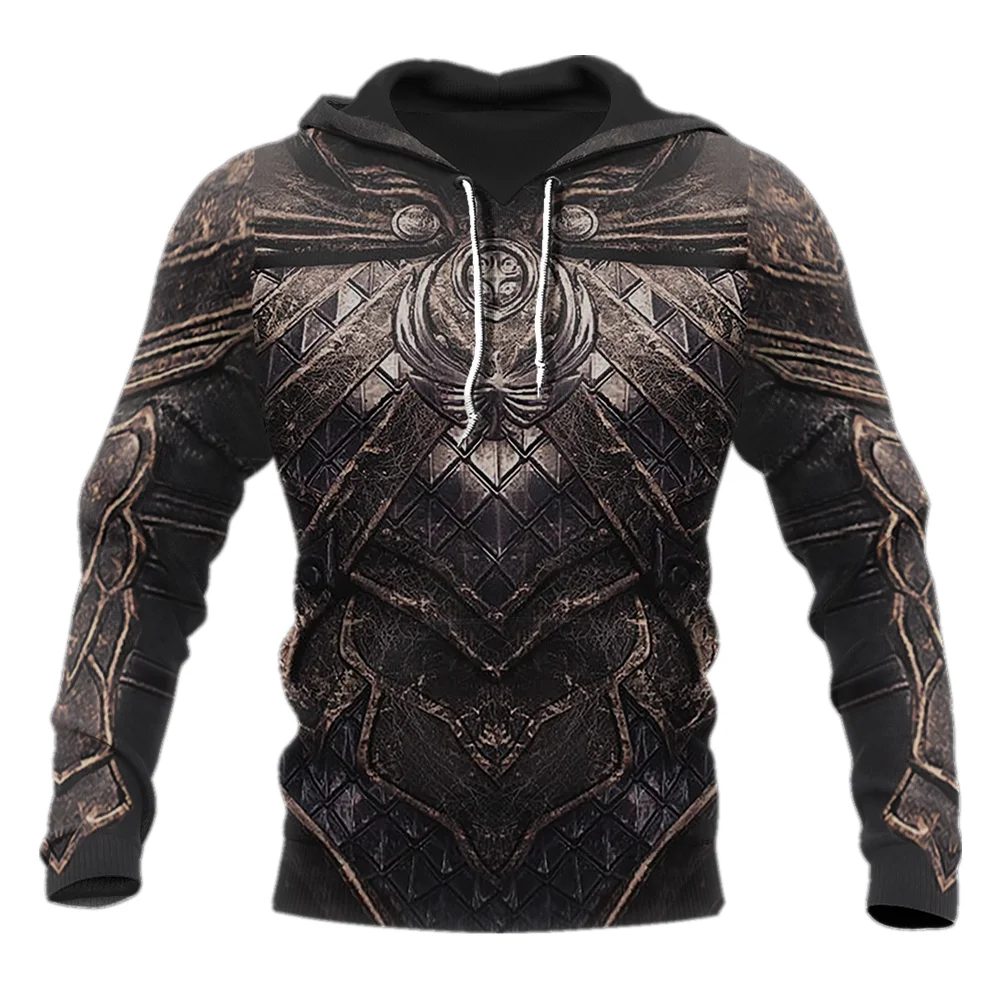 

Sudadera Con Capucha Con Estampado 3D De Armadura De Tatuaje Vikingo Para Hombre,DY57, Moda De Otoño E Invierno