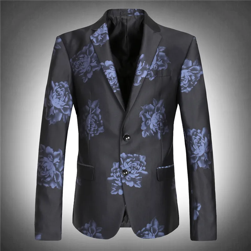 

new arrival 180 kg obese weight wholesell high quality two button obese suit Men's blazer jacket flower plus size M-5XL 6XL