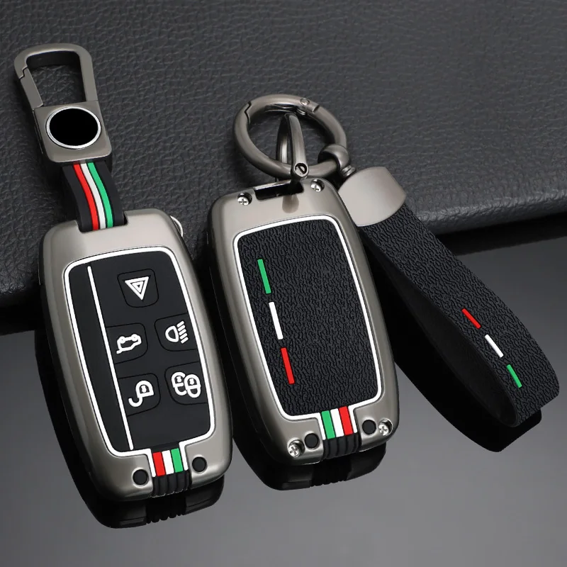 

Zinc Alloy+Silica Gel Car Remote Key Bag For Land Rover Range Rover Evoque Discovery Sport Velar For Jaguar XE E-PACE XF