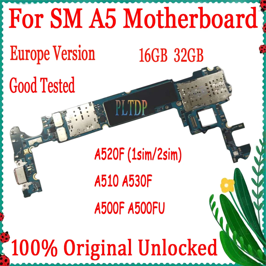

100% протестированная материнская плата для Samsung Galaxy A5 A520F A530F A510F A500FU, оригинальная разблокированная Логическая плата для системы Android, хороша...
